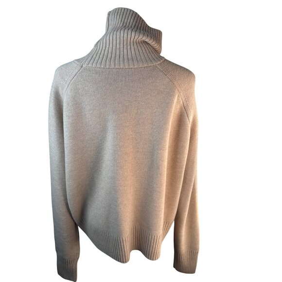 Tara Jarmon Medium Beige Merino Wool Blend Turtleneck Sweater - Picture 11 of 16